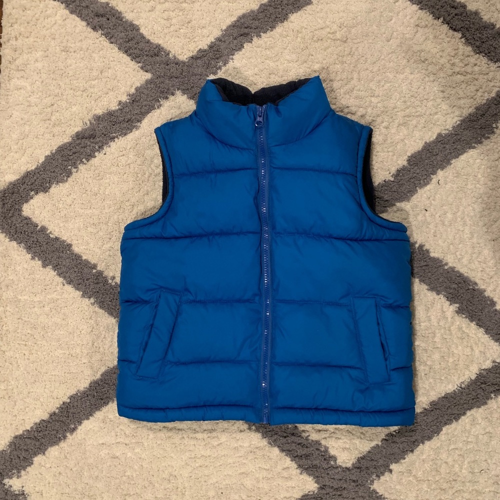 Boys blue puffer vest